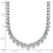 14k White Gold 11 5/8 carat Lab Grown Diamond VS/SI+ G+ Complete Round 20 inch Graduated Tennis Necklace - Birthstone Company