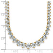 14k 11 5/8 carat Lab Grown Diamond VS+ F+ Complete Round 20 inch Graduated Tennis Necklace - Birthstone Company