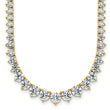 14k 11 5/8 carat Lab Grown Diamond VS+ F+ Complete Round 20 inch Graduated Tennis Necklace - Birthstone Company