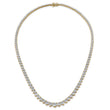 14k 26 3/4 carat Lab Grown Diamond VS/SI+ G+ Complete Round 18 inch Graduated Tennis Necklace - Birthstone Company