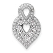 14K White Gold Polished 5/8 carat Diamond Fancy Chain Slide