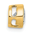 14k 1 carat Lab Grown Diamond VS+ F+ Round Complete Bezel Set Chain Slide Pendant - Birthstone Company