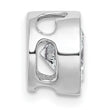 14k White Gold 2 carat Certified Grown Diamond VS+ F+ Round Complete Bezel Set Chain Slide Pendant - Birthstone Company