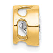 14k 2 carat Certified Grown Diamond VS+ F+ Round Complete Bezel Set Chain Slide Pendant - Birthstone Company