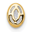 14k 1/3 carat Lab Grown Diamond VS+ F+ Oval Complete Bezel Set Chain Slide Pendant - Birthstone Company