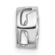 14k White Gold 3/4 carat Lab Grown Diamond VS+ F+ Oval Complete Bezel Set Chain Slide Pendant - Birthstone Company