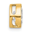 14k 1 carat Lab Grown Diamond VS+ F+ Oval Complete Bezel Set Chain Slide Pendant - Birthstone Company