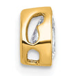 14k 1/2 carat Lab Grown Diamond VS+ F+ Pear Complete Bezel Set Solitaire Chain Slide Pendant - Birthstone Company