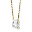 14k 2 1/4 carat Lab Grown Diamond VS+ F+ Complete Letter G Single Stone 18 inch Initial Necklace