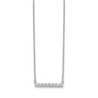 10k White Gold Diamond Bar 18 inch Necklace