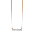 14K Rose Gold Lab Grown Diamond Bar 18 inch Necklace