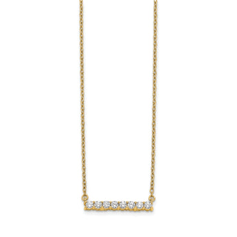 14K Lab Grown Diamond Bar 18 inch Necklace
