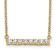 14k 1/3 carat Lab Grown Diamond VS/SI+ G+ Complete 18 inch Bar Necklace - Birthstone Company
