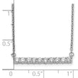 10k White Gold Diamond Bar 18 inch Necklace