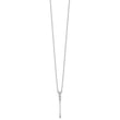 14k White Gold 1/4 carat Lab Grown Diamond VS/SI+ G+ 17.5 inch Dangle Necklace - Birthstone Company