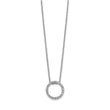 10k White Gold Diamond Circle 18 inch Necklace