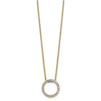 10k Diamond Circle 18 inch Necklace