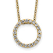 10k Diamond Circle 18 inch Necklace