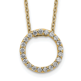 10k Diamond Circle 18 inch Necklace