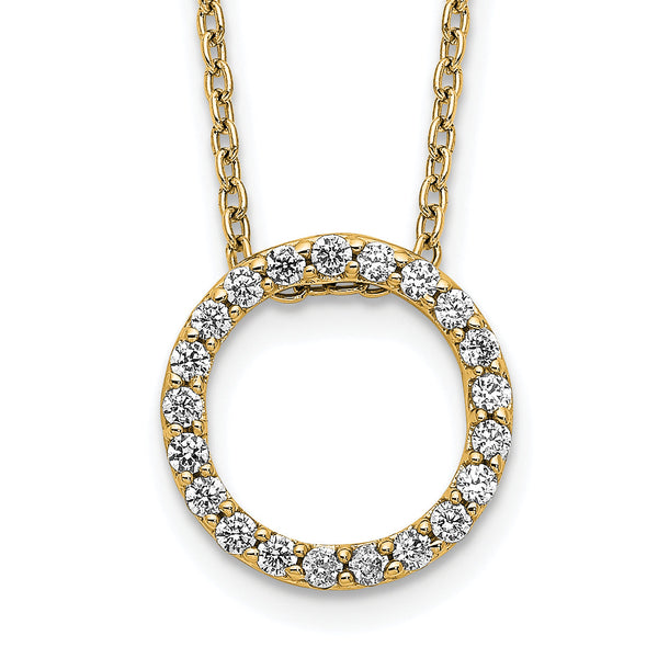 10k Diamond Circle 18 inch Necklace