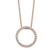 14K Rose Gold Lab Grown Diamond VS/SI GH, Circle Necklace