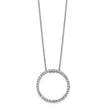 10k White Gold Diamond Circle 18 inch Necklace