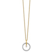 14K Two-Tone Lab Grown Diamond Circle 18 inch Necklace