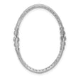 14K White Gold Lab Grown Diamond Oval Chain Slide Pendant