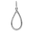 14K White Gold Lab Grown Diamond Teardrop Pendant