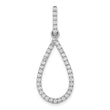 10k White Gold 1/2ct. Diamond Teardrop Pendant