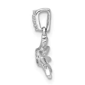 14k White Gold 1/15ct. Diamond Fancy Sun Pendant