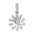 14k White Gold 1/15ct. Diamond Fancy Sun Pendant