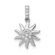 14k White Gold 1/15ct. Diamond Fancy Sun Pendant