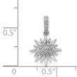 14k White Gold 1/10ct. Diamond Fancy Sun/Star Pendant