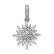 14k White Gold 1/10ct. Diamond Fancy Sun/Star Pendant