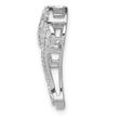 14k White Gold 1/2ct. Diamond Infinity and Heart Chain Slide