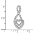 14k White Gold 1/2ct. Diamond Fancy Heart Infinity Chain Slide