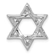 14k White Gold 1/4ct. Diamond Star of David Chain Slide