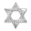 14k White Gold 1/4ct. Diamond Star of David Chain Slide