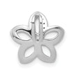 14k White Gold 1/20ct. Diamond Flower Chain Slide