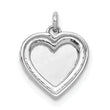 14k White Gold 1/10ct. Diamond Fancy Polished Heart Pendant