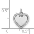14k White Gold 1/10ct. Diamond Fancy Polished Heart Pendant