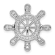 14k White Gold 1/4ct. Diamond Ship Wheel Pendant