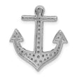 14k White Gold 1/4ct. Diamond Anchor Chain Slide