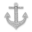 14k White Gold 1/4ct. Diamond Anchor Chain Slide