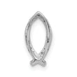 14k White Gold 1/15ct. Diamond Ichthus Chain Slide
