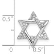 14k White Gold 1/8ct. Diamond Star of David Chain Slide