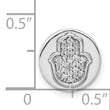 14k White Gold 1/10ct. Diamond Hamsa Chain Slide