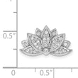 14k White Gold 1/5ct. Diamond Lotus Flower Chain Slide