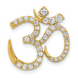 14k 3/8 carat Diamond Om Symbol Chain Slide
